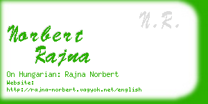 norbert rajna business card